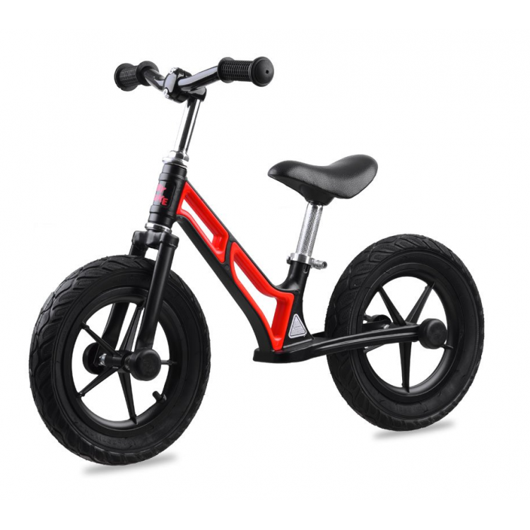 Detské odrážadlo Tiny Bike gumové kolesá čierno-červené